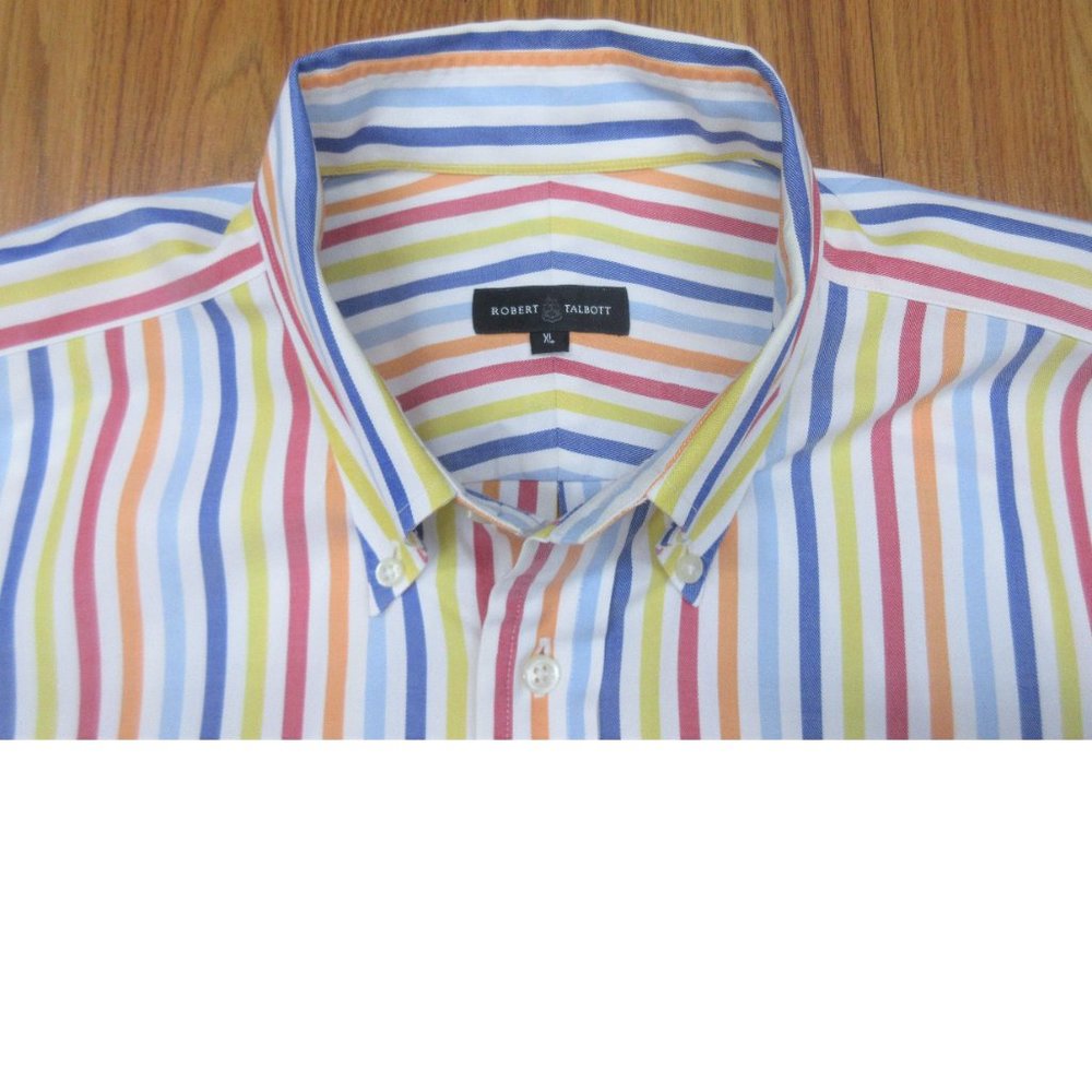 ROBERT TALBOTT REGULAR FIT 100% COTTON SHIRT MULTI-COLOR Sz X-LARGE, XL